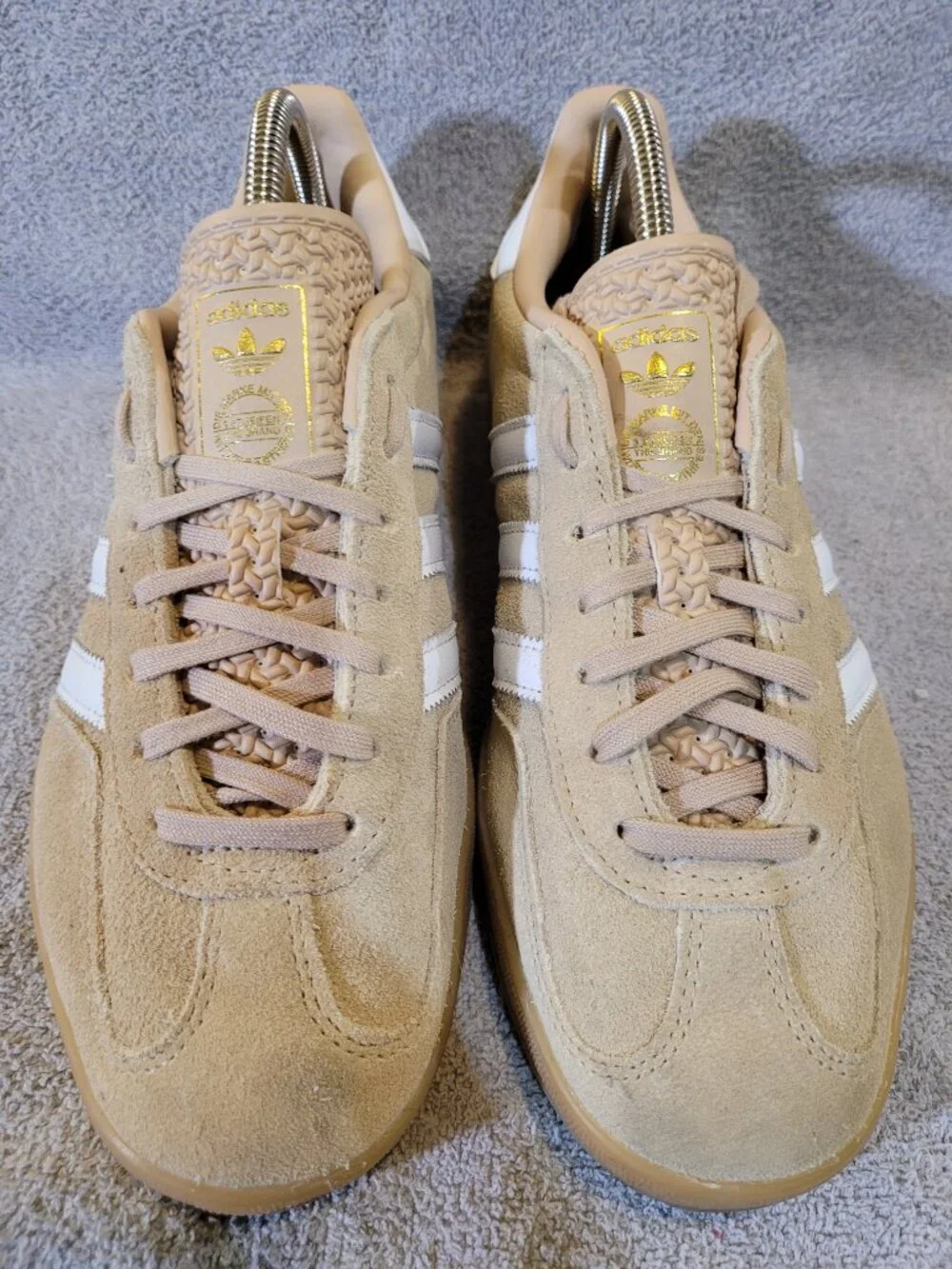Adidas Gazelle Womens Size 9.5 Magic Beige White adidas gazelle